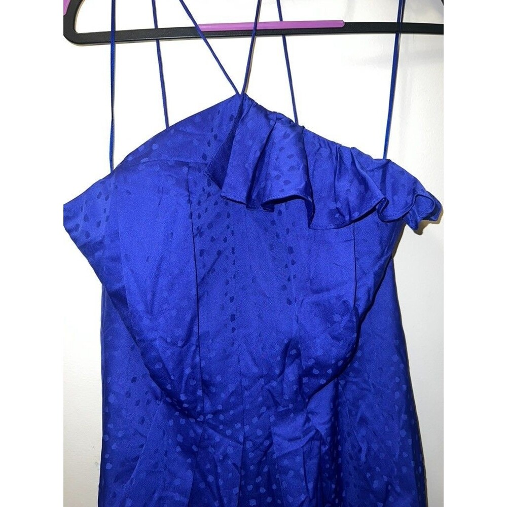 Topshop dress blue string halter